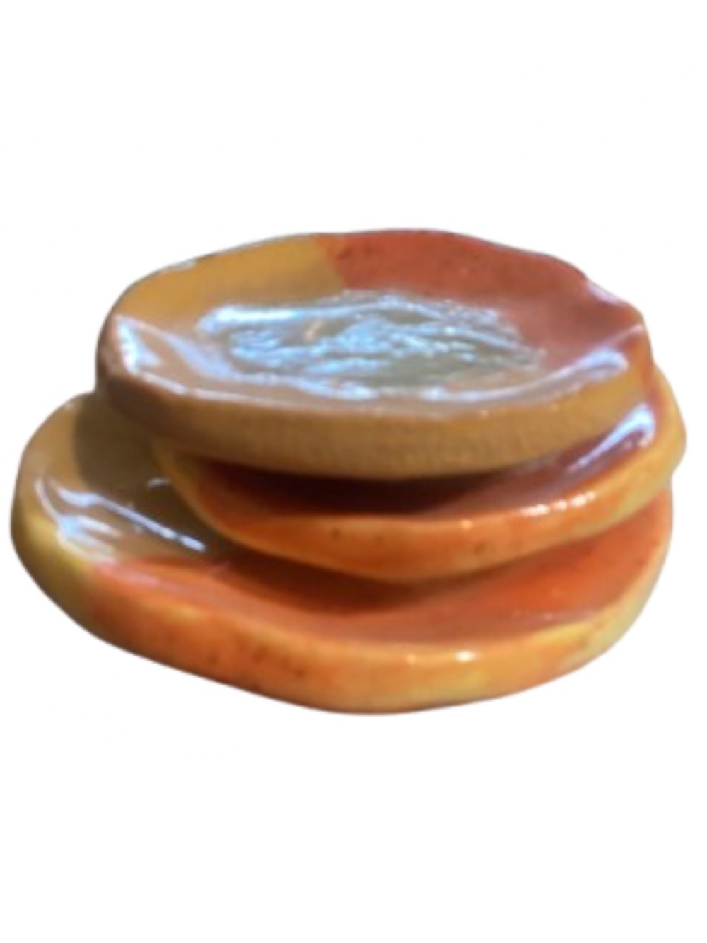 Set of 3 Ceramic Trinket Dishes - Hand crafted